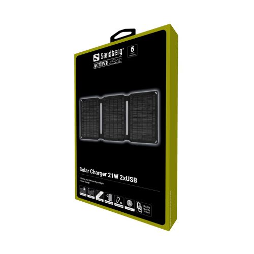 Соларно зарядно 21W 2xUSB