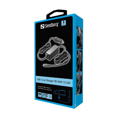 Зарядно за кола с USB-C порт PD100W 12-24V