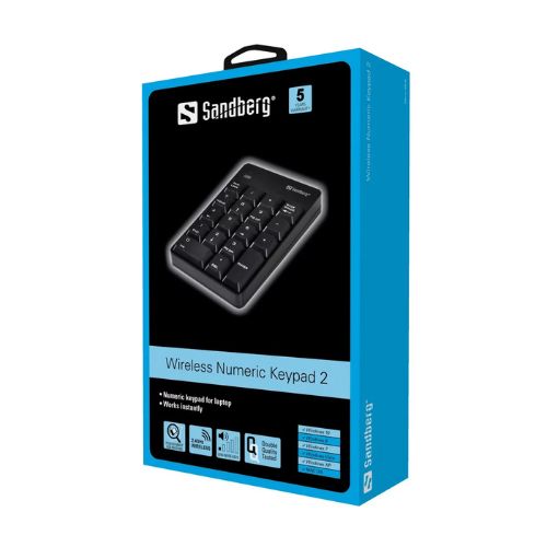 Безжична цифрова клавиатура с USB интерфейс и работно разстояние до 10 метра