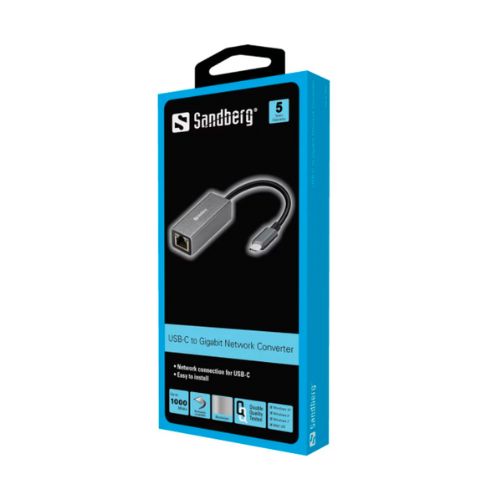 Sandberg USB-C гигабитов мрежов адаптер
