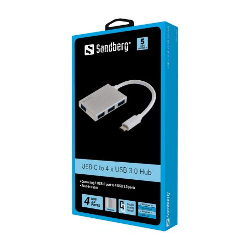 USB-C джобен хъб 4xUSB