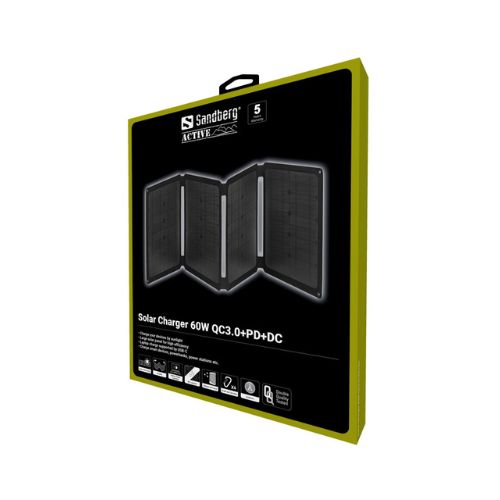 Соларно зарядно 60W QC3.0+PD+DC