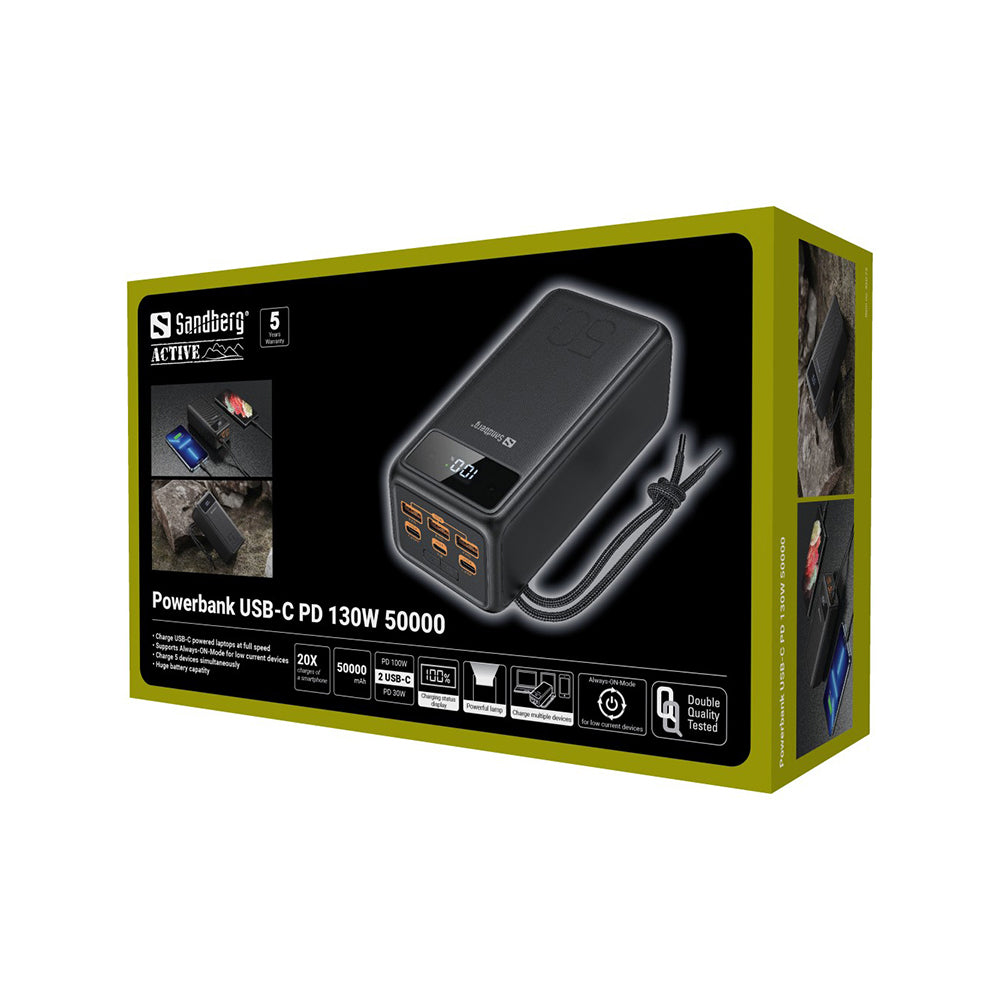 Външна батерия USB-C PD 130W 50000