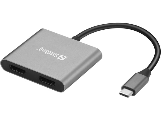 USB-C докинг станция 2xHDMI + USB+PD