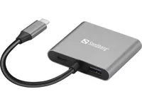 USB-C докинг станция 2xHDMI + USB+PD