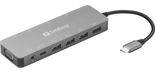 USB-C докинг станция 13-в-1 за пътуване