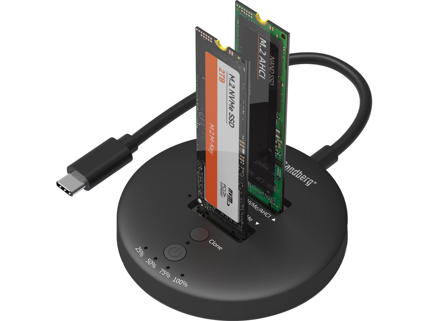 USB3.2 Cloner Dock for NVMe M.2 SSD