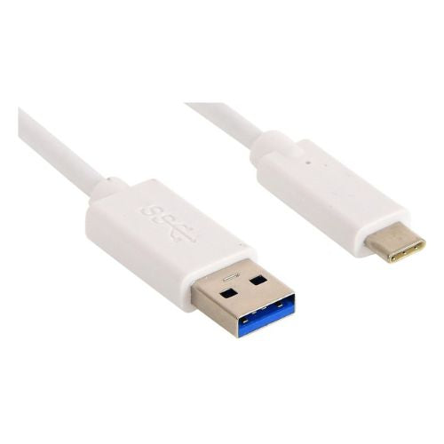 USB-C към USB-A кабел | Бял | 1м