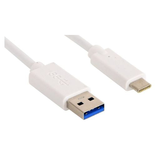 USB-C 3.1 to USB-A 3.0 Cable | White | 2m