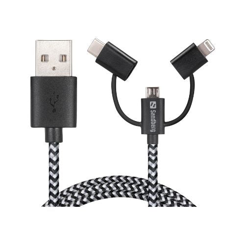 Lightning MicroUSB USB-C кабел | 1м