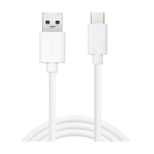 USB-C към USB-A кабел | Бял | 1м