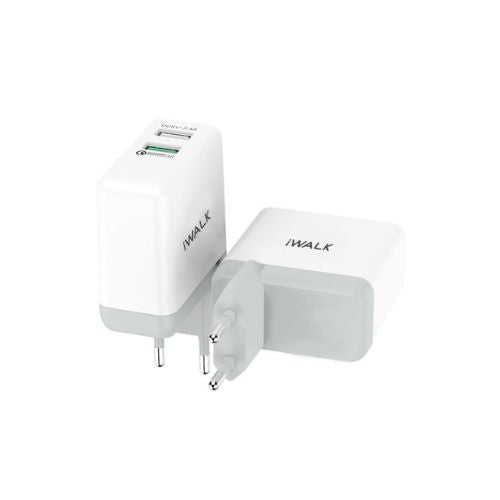 Universal Dual-Port USB Wall Charger with QC 3.0