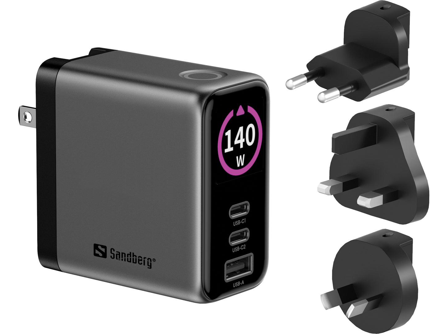Travel Charger PD140W Display