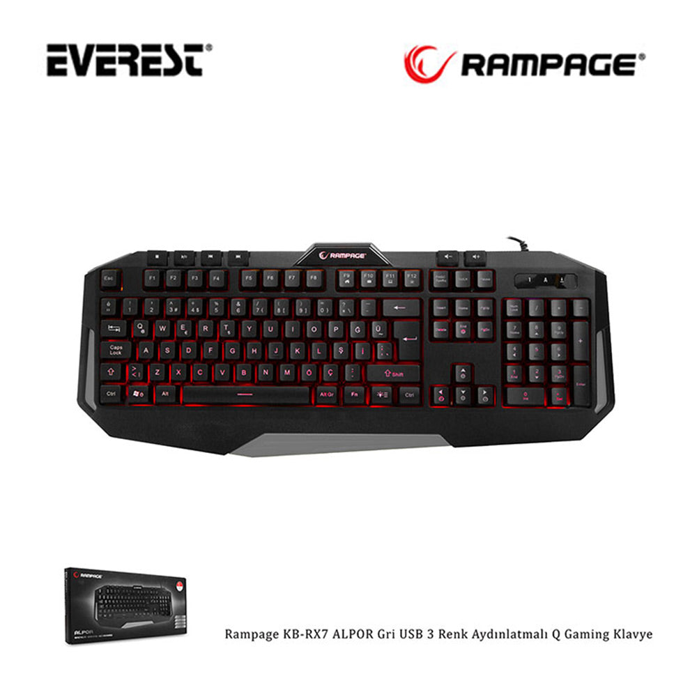 Rampage KB-RX7 ALPOR Illuminated Gaming Keyboard